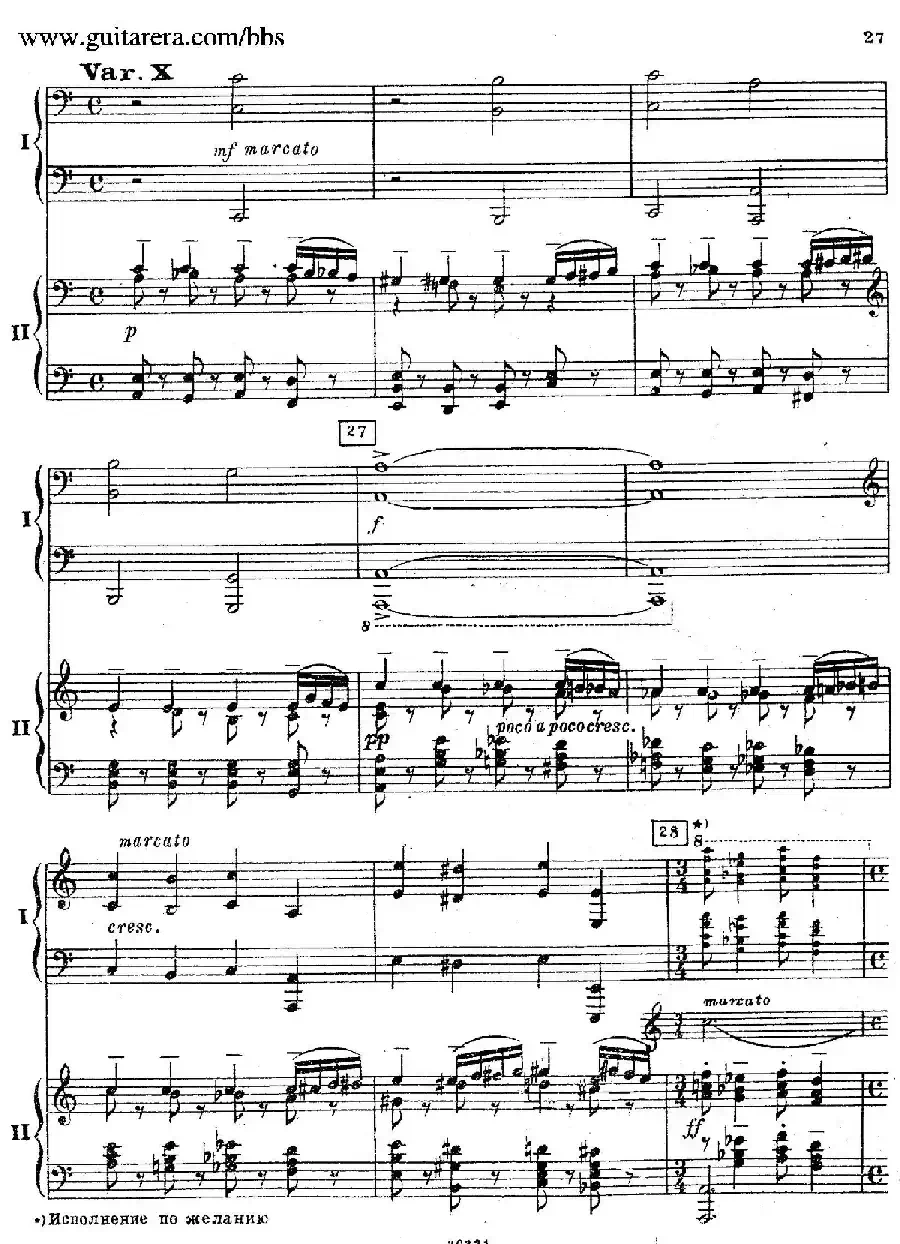Rhapsody On A Theme Of Paganini Op.43（帕格尼尼主题狂想曲·双钢琴）（P21——40）