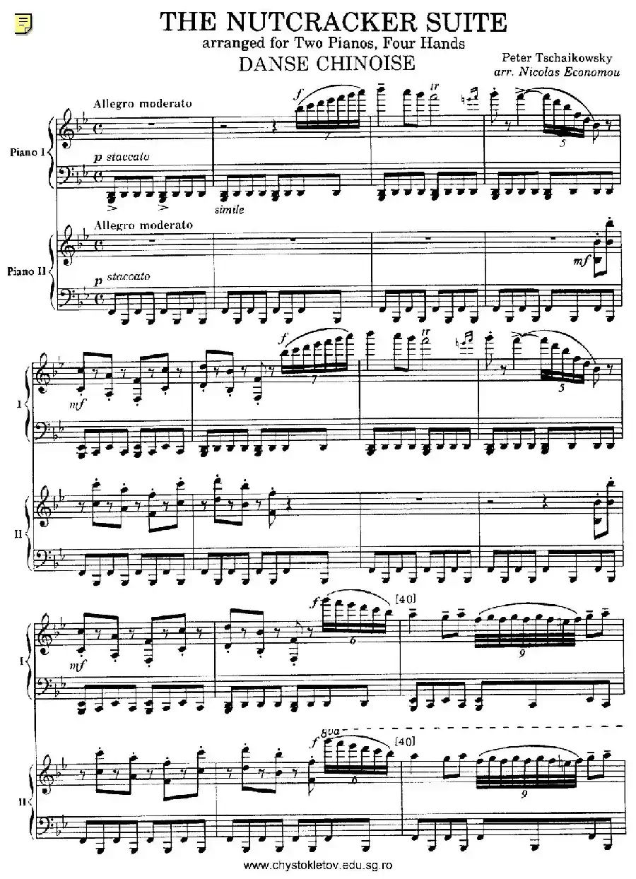 Nutcracker Op.71 芭蕾舞剧《胡桃夹子》（改编双钢琴版·第五部分）