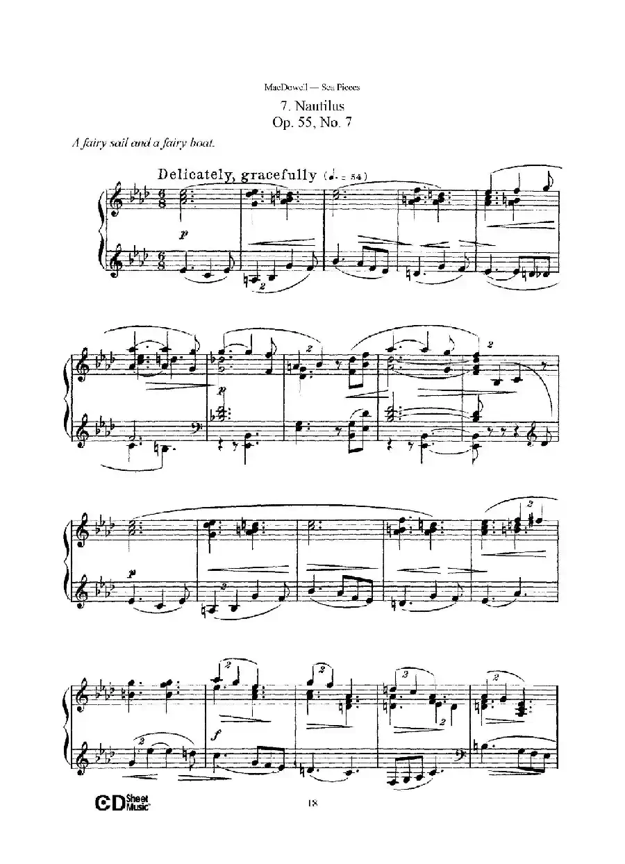 海景 Sea Pieces Op.55（No.7）