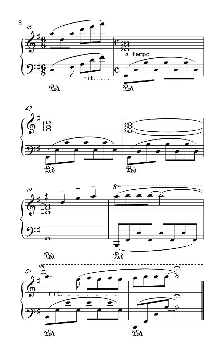 童年的回忆（老年大学 钢琴教程 3）