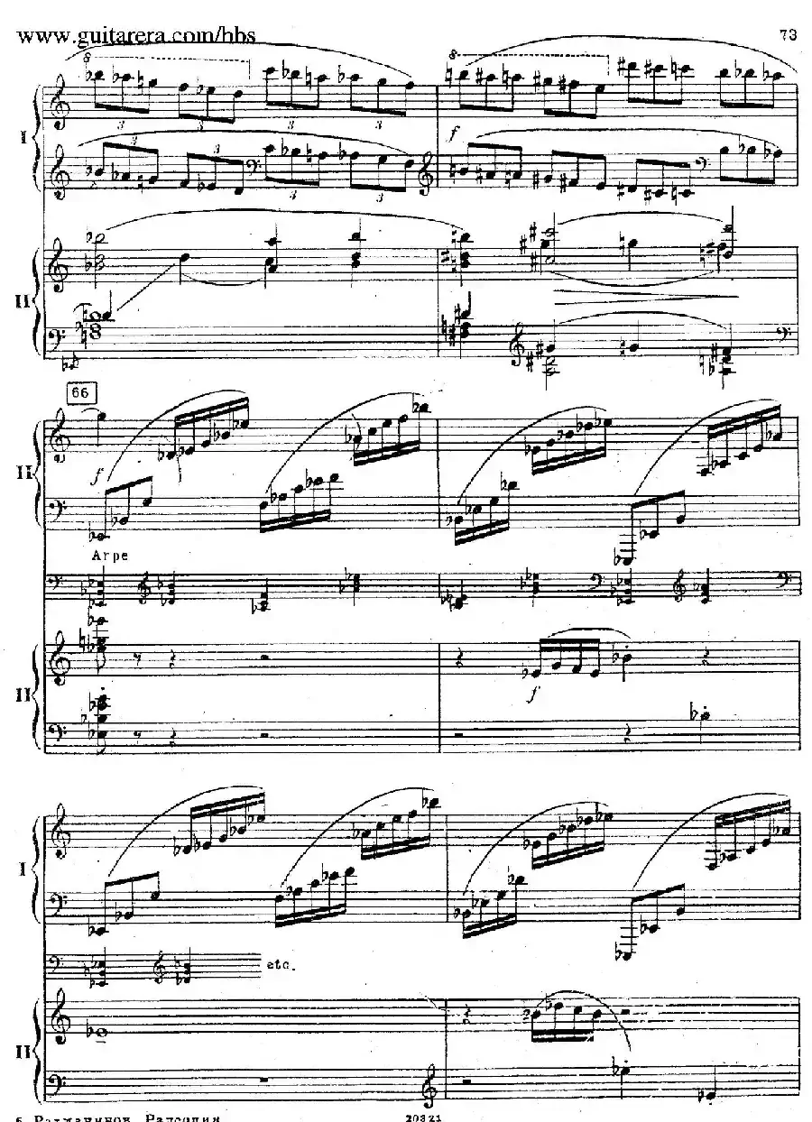 Rhapsody On A Theme Of Paganini Op.43（帕格尼尼主题狂想曲·双钢琴）（P61——87）