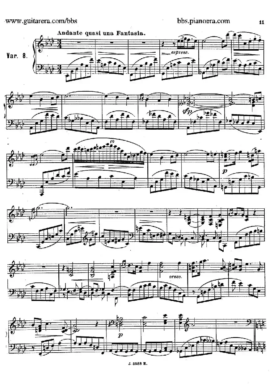Theme with Variations and Fugue in F Major Op.14 （F大调主题变奏与赋格）