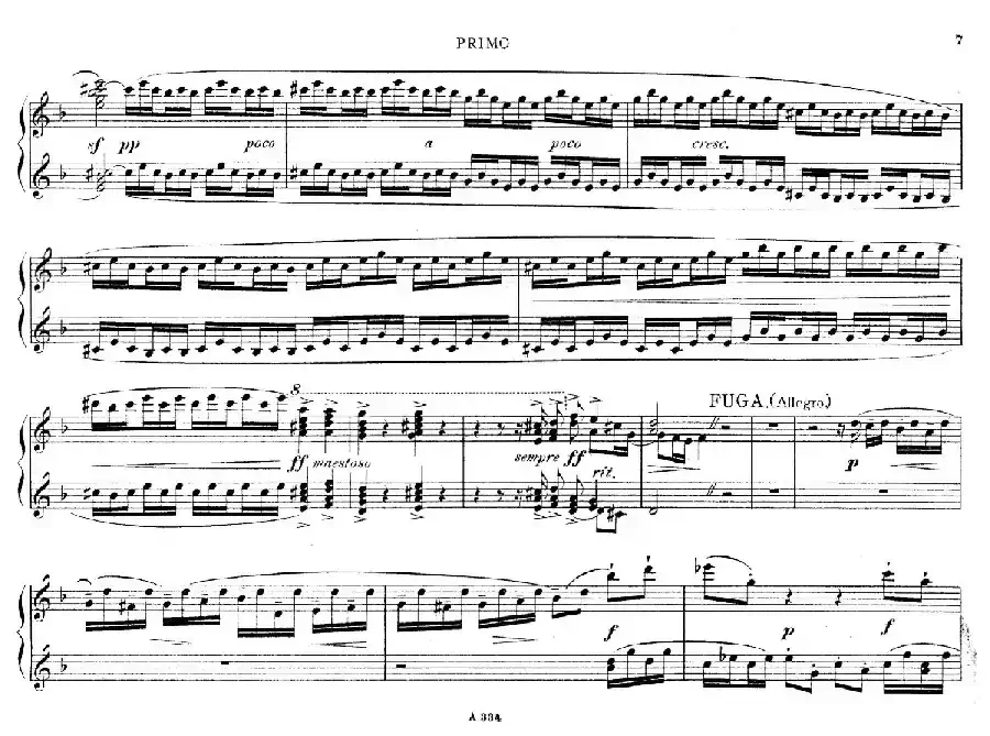 d小调托卡塔与赋格（BWV 565·雷格改编钢琴四手联弹版）