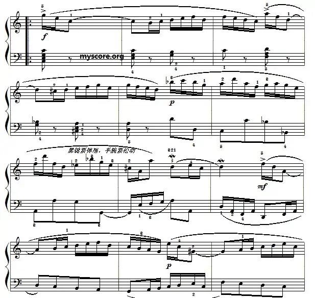 巴赫初级钢琴曲之二十二：谐谑