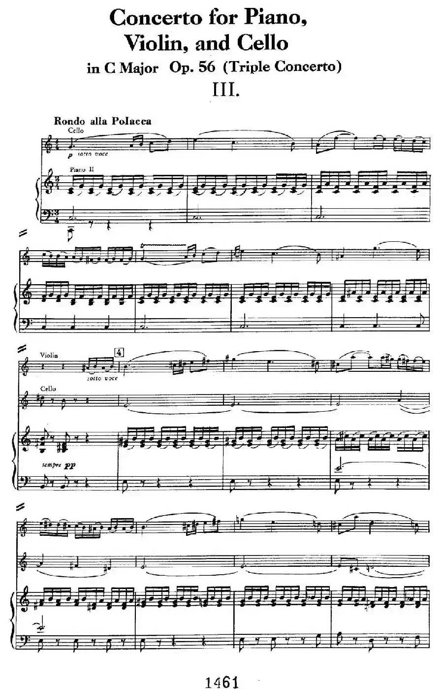 Triple Concerto in C Major Op.56（C大调三重协奏曲·双钢琴·Ⅲ）