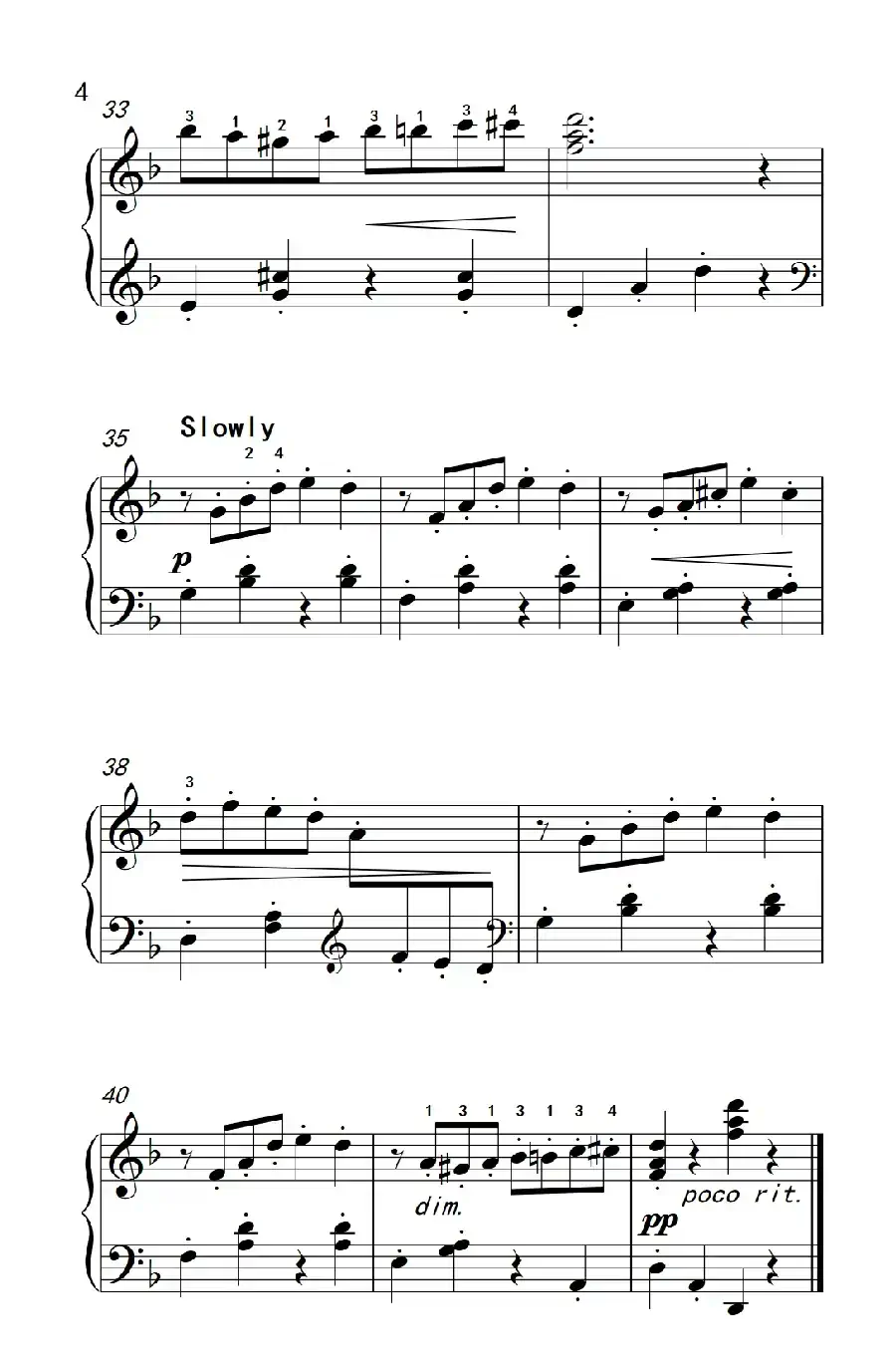 吉他二重奏（约翰·汤普森 成人钢琴教程 第二册）