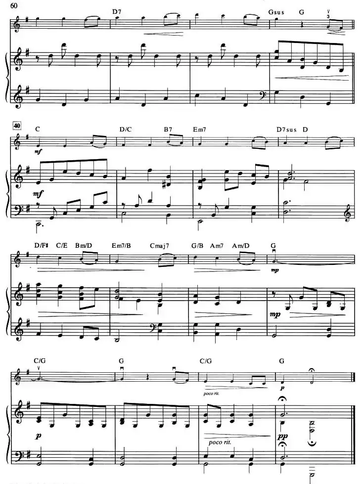 INFANT HOLY, INFANT LOWLY（钢琴伴奏谱）