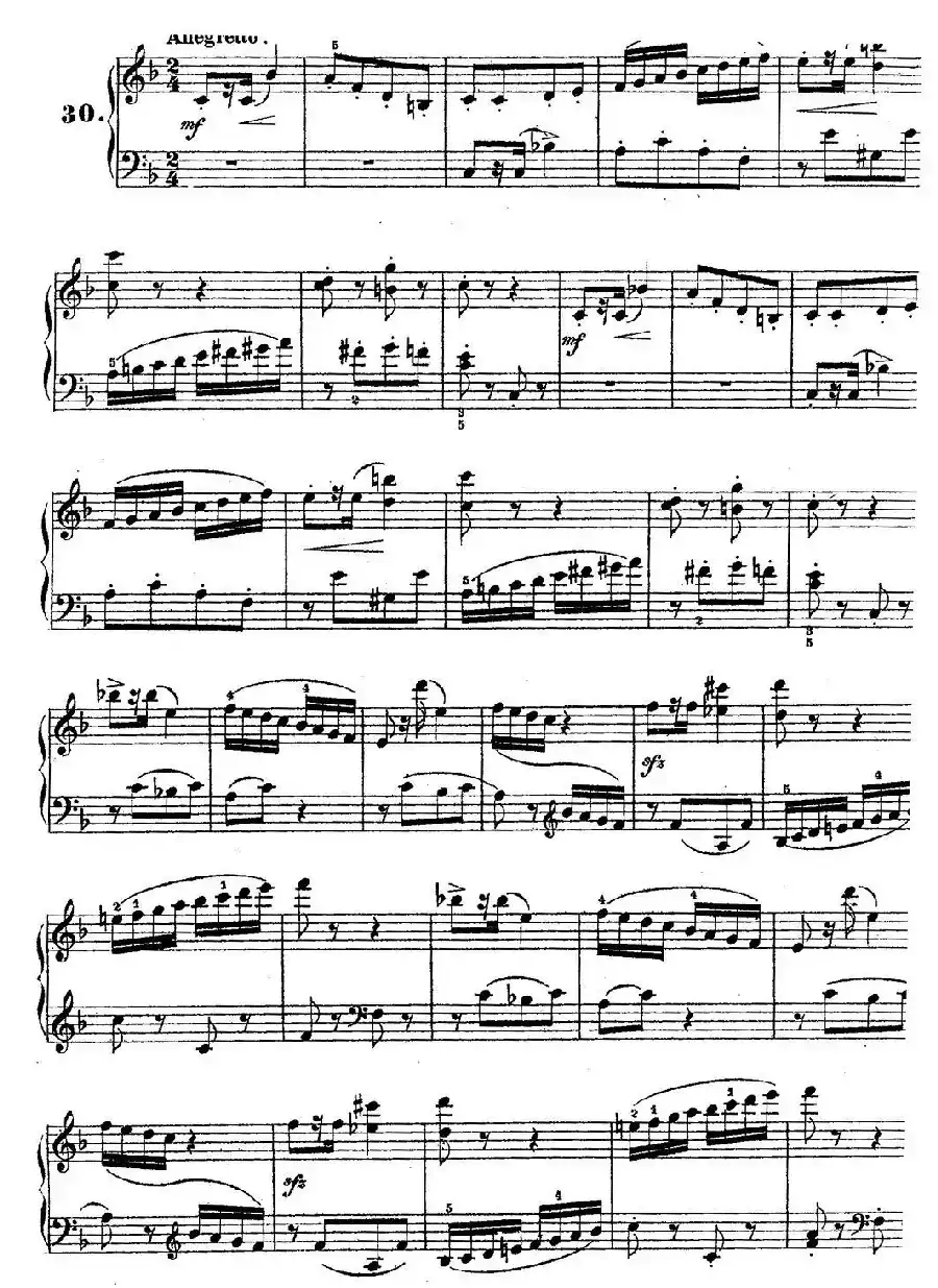 36 Etudes Rhythmiques et Melodiques Op.105（36首节奏与旋律练习曲 26—30）