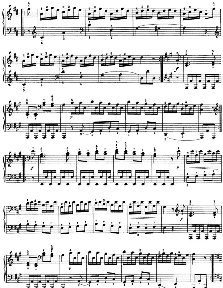 海顿 钢琴奏鸣曲 Hob XVI 19 Divertimento D major