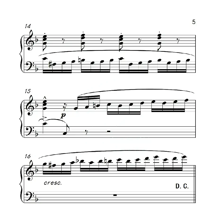 第三级B组 练习曲(中国音乐学院钢琴考级作品1~6级)