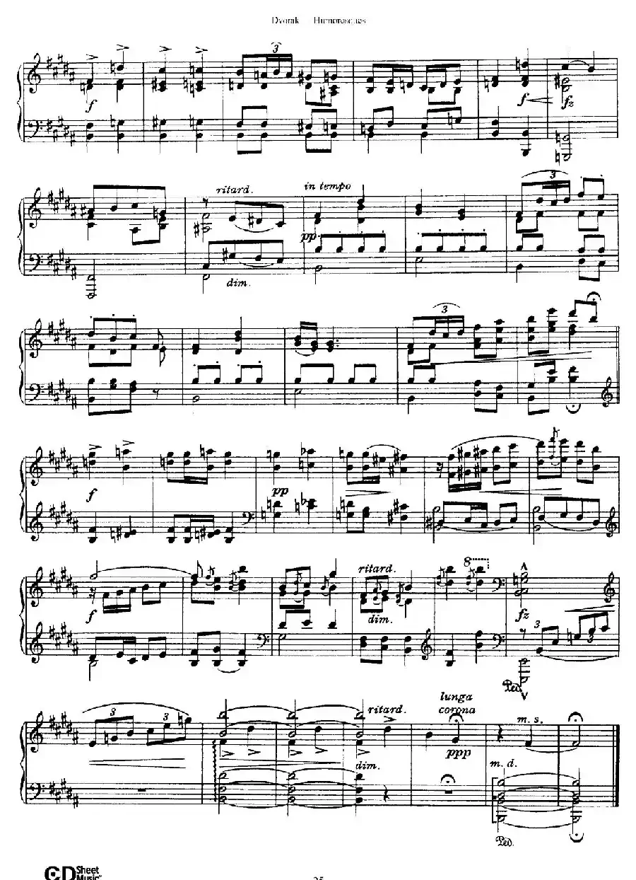 8 Humoresques Op.101（8首幽默曲·6）