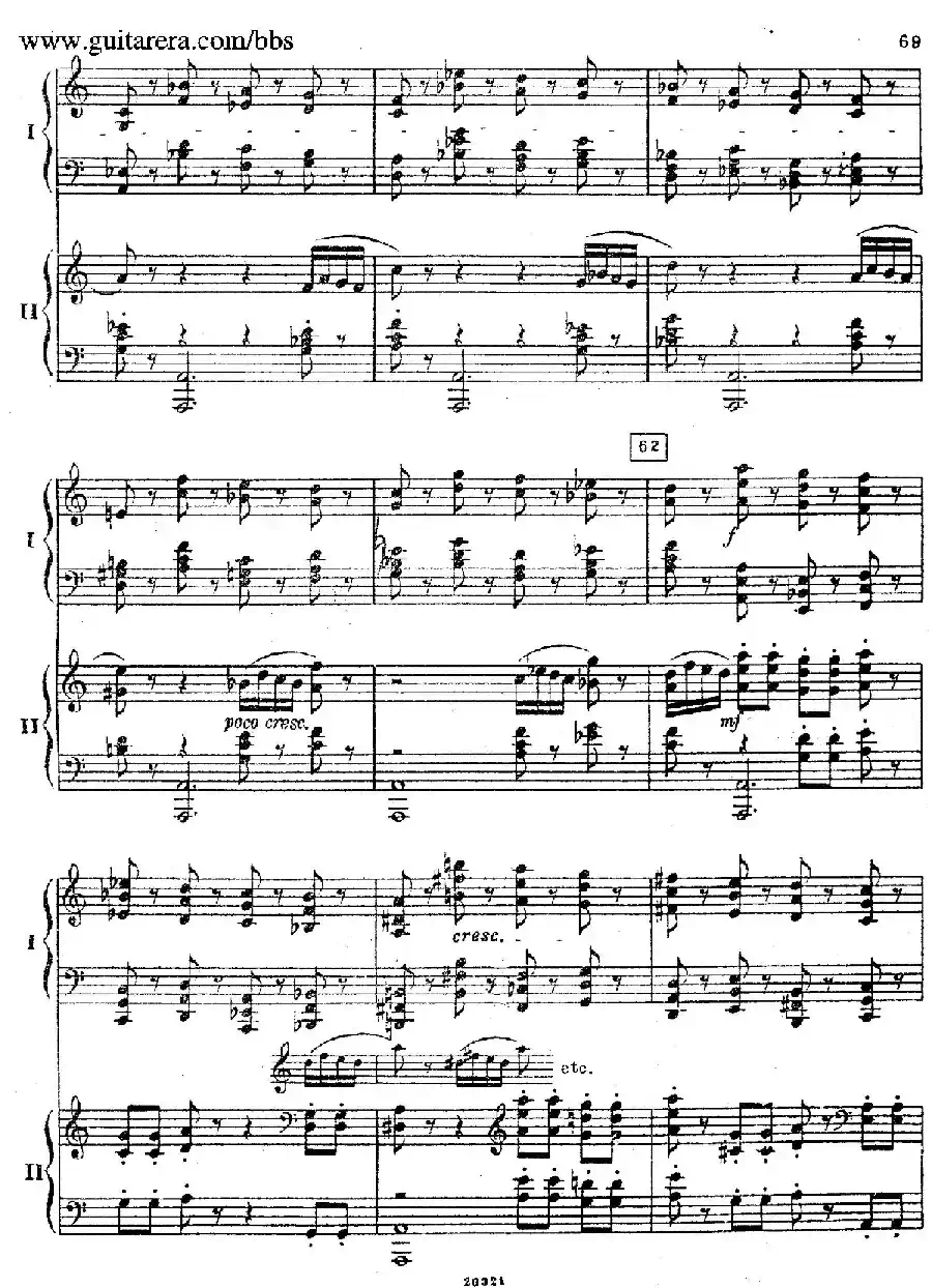 Rhapsody On A Theme Of Paganini Op.43（帕格尼尼主题狂想曲·双钢琴）（P61——87）