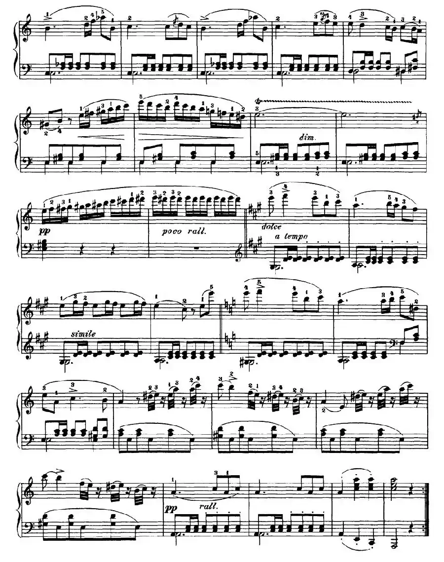 One Hundred and Ten Easy and Progressive Exercises Op.453（车尔尼110首简易练习曲 61——71）