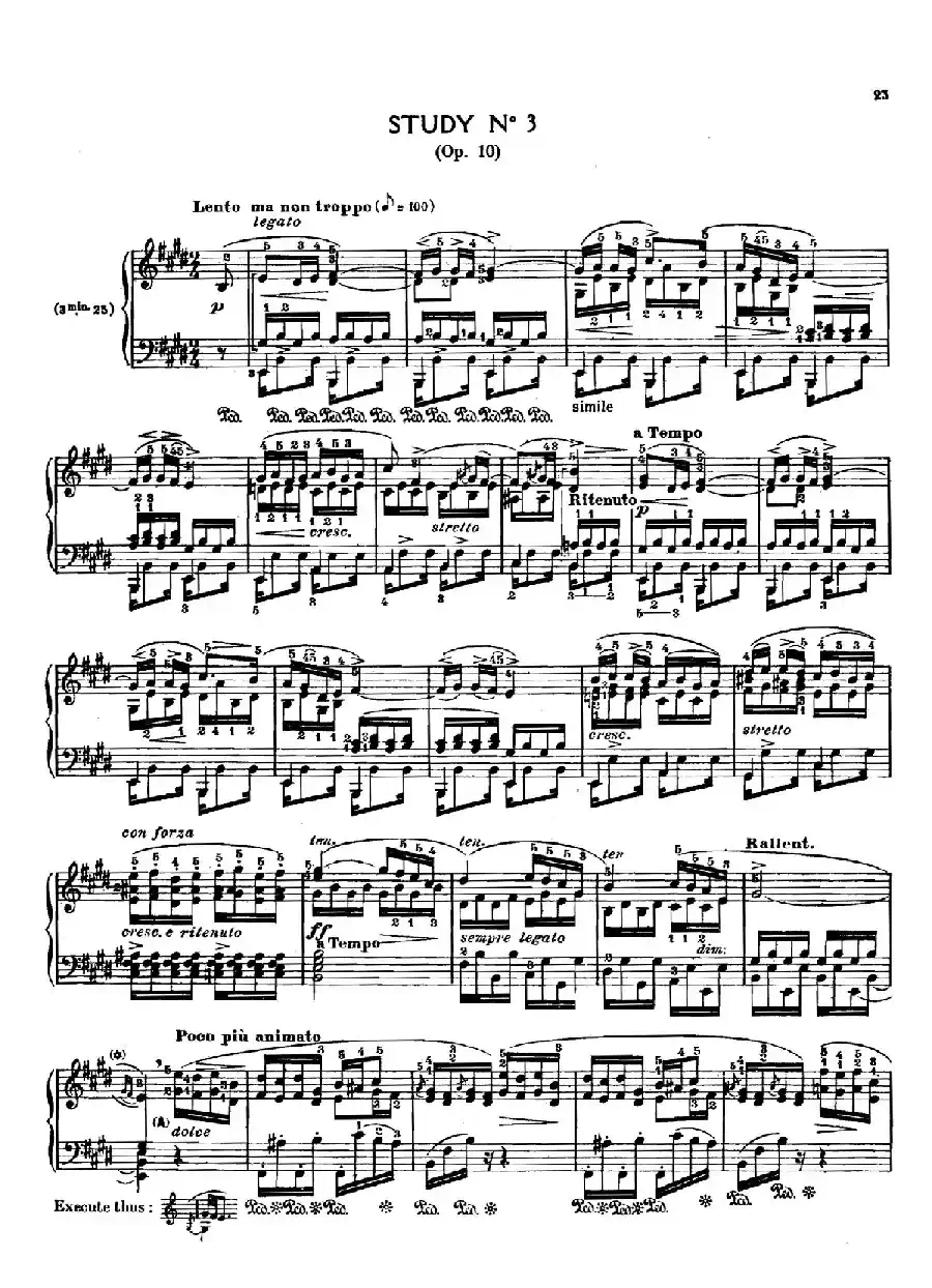 12 Etudes Op.10 柯尔托教学版（12首练习曲·3）