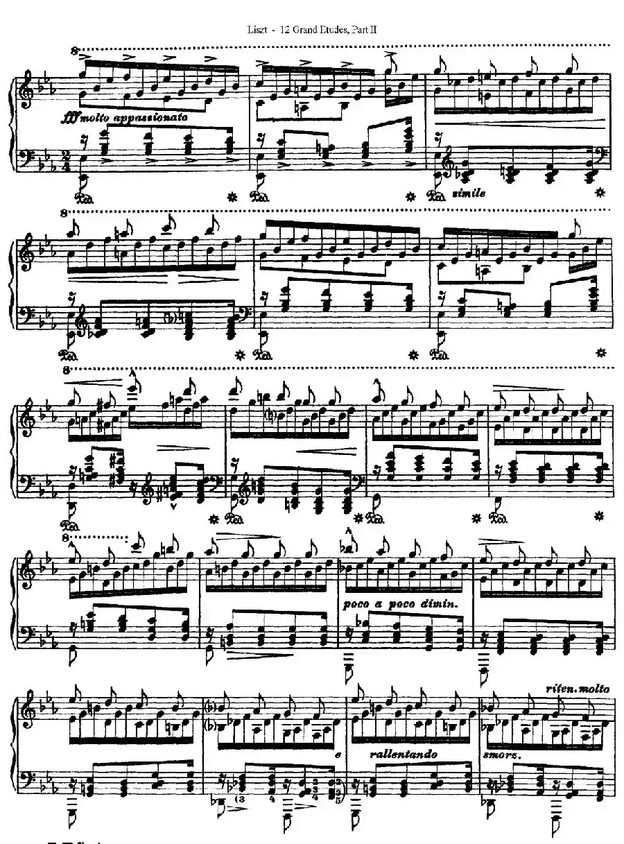 12 Grand Etudes S.137（12首华丽的练习曲·8）
