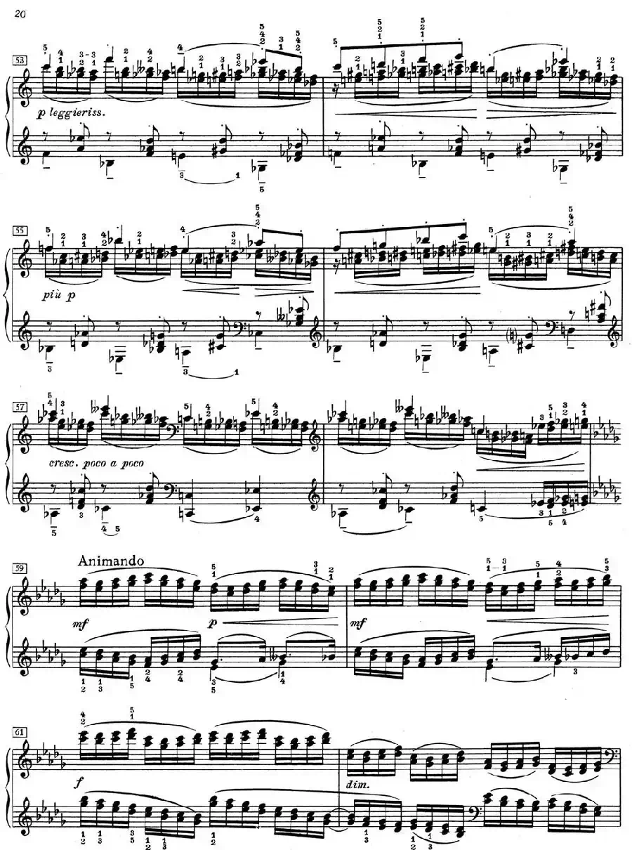 德彪西12首钢琴练习曲（2 三度练习v1.0 tierces）