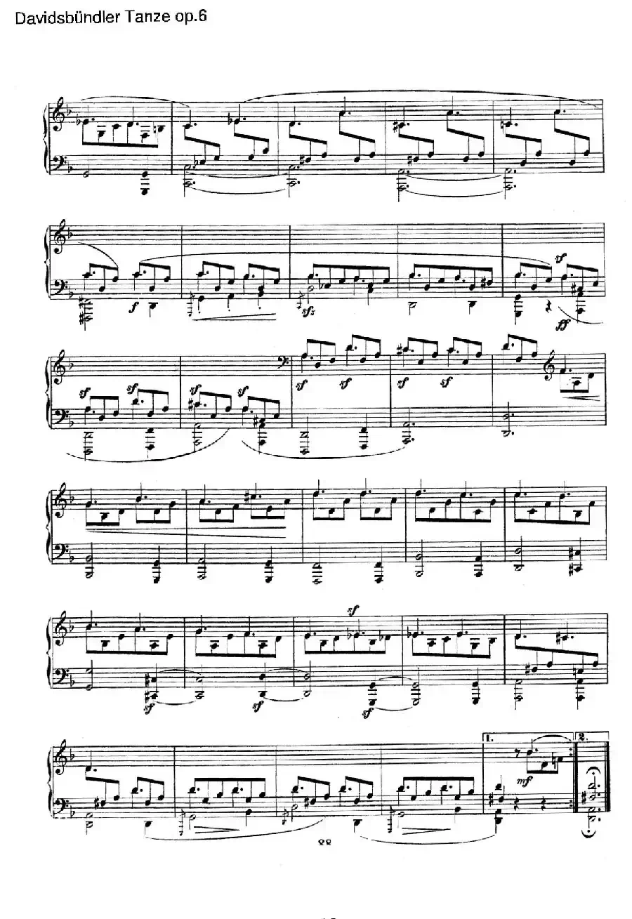 Davidsbundler Tanze Op.6（大卫同盟舞曲）