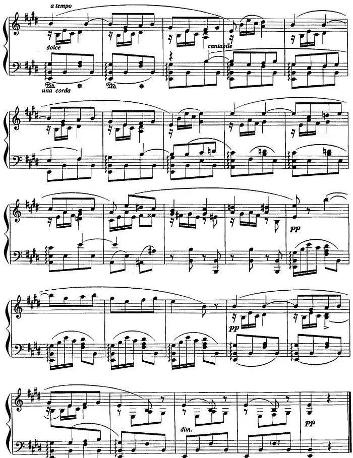 现代钢琴曲：8、摇篮曲（Op.56，No.1）