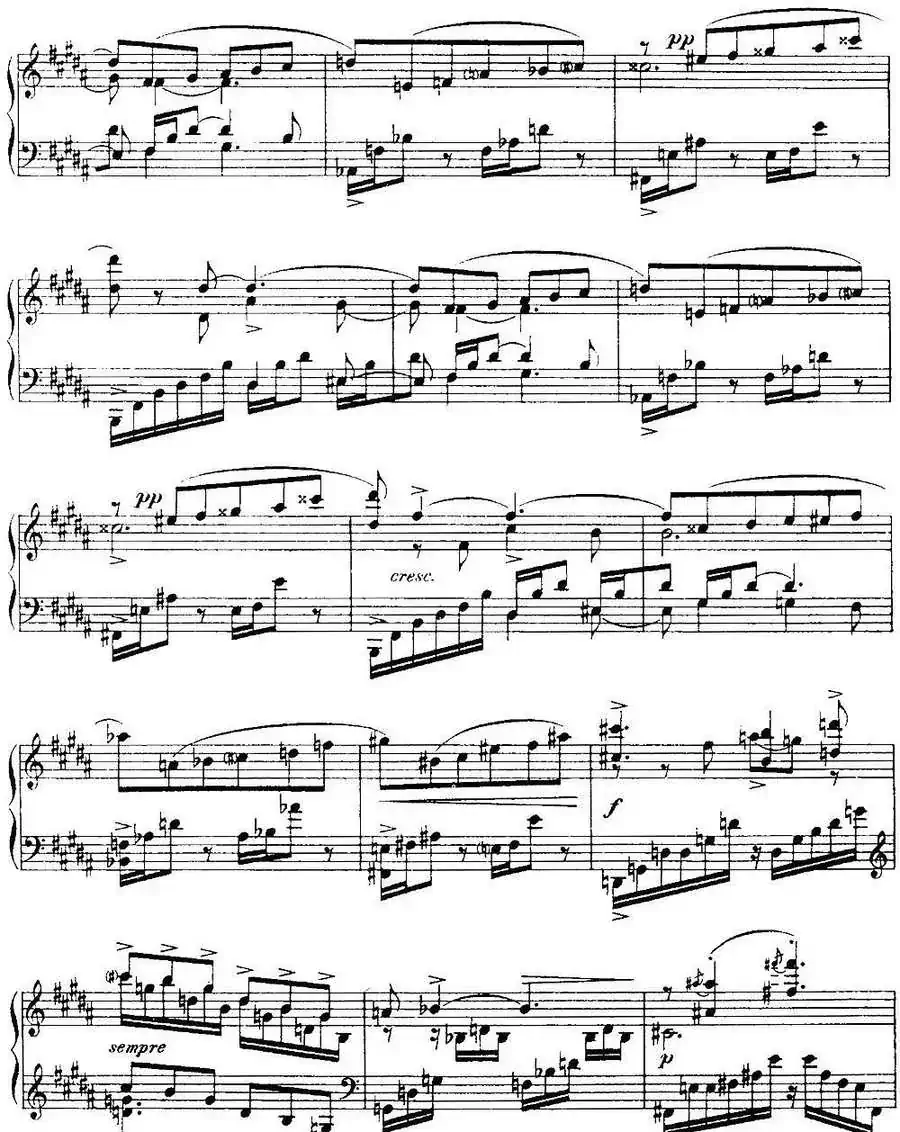 福雷13首船歌：Barcarolle No·6 in E-flat, Op·70