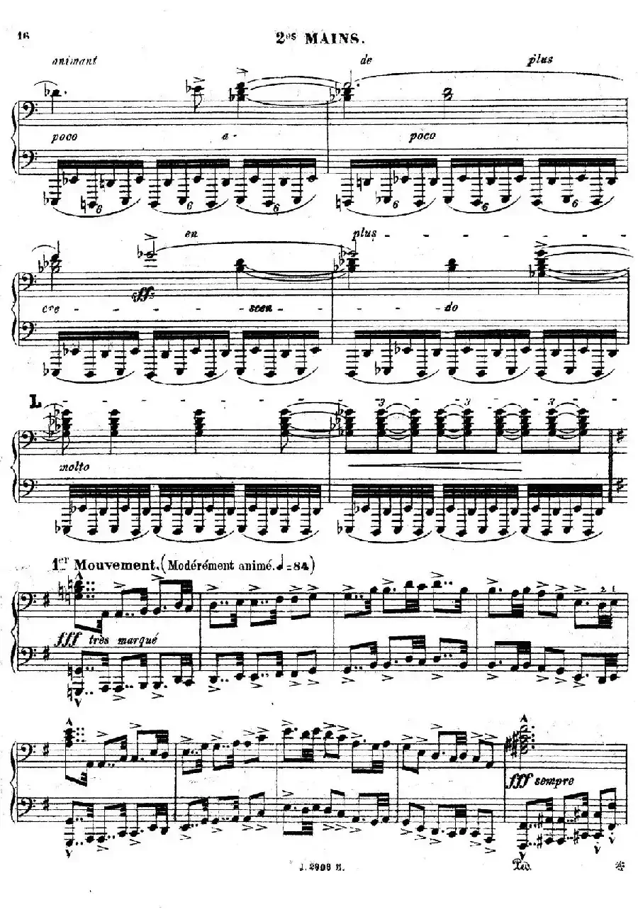 Symphony on a French Mountain Air Op.25（法国山歌交响曲·双钢琴·Ⅰ）