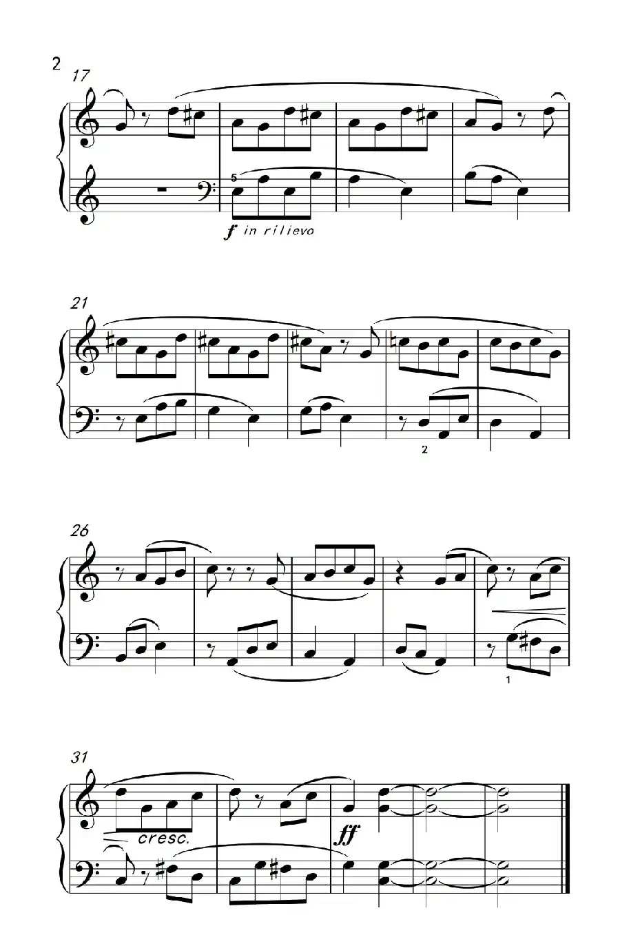 五声音阶（巴托克 小宇宙 钢琴教程 2）