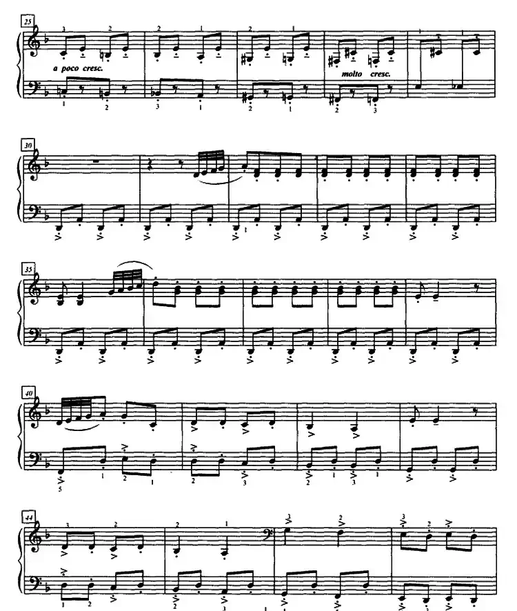 小矮人进行曲（四手联弹第二钢琴）