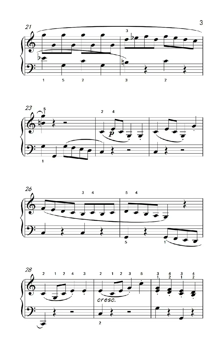 小奏鸣曲(老年大学 钢琴教程 3)