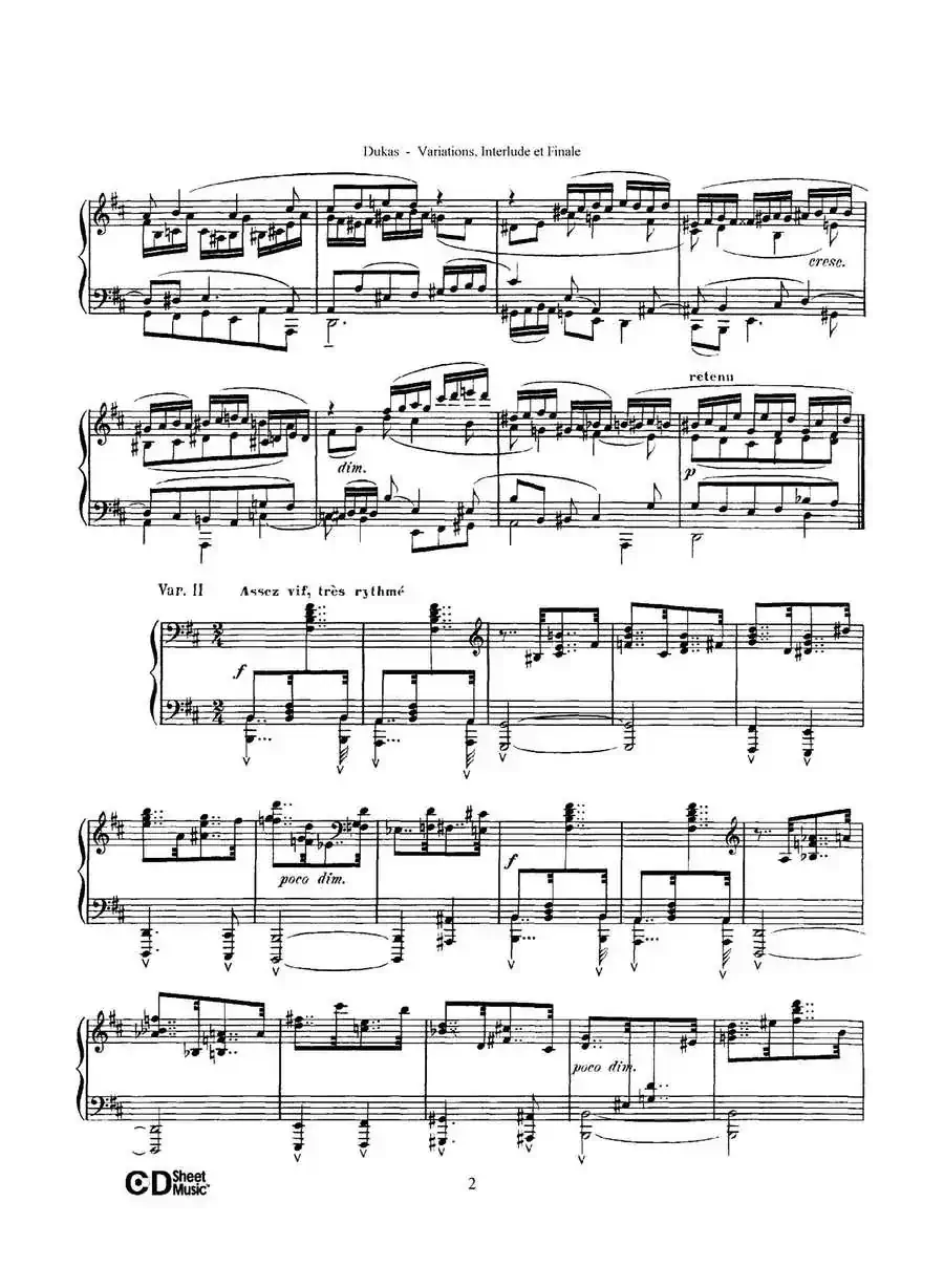 Variations, Interlude & Finale on theme de Rameau（拉摩主题变奏曲、间奏曲和终曲·第一部分）