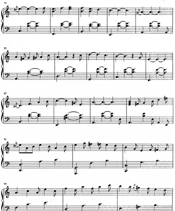 流行歌曲改编的钢琴曲：我的快乐