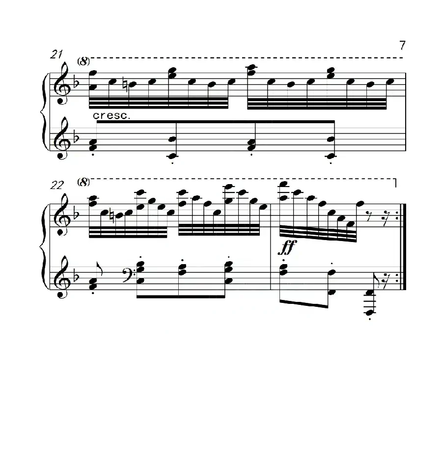 第六级B组 练习曲(中国音乐学院钢琴考级作品1~6级)