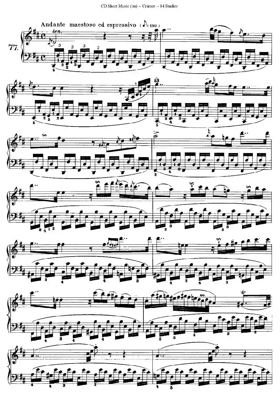 Cramer - 84 exercices（76—80）（克拉莫84首钢琴练习曲）