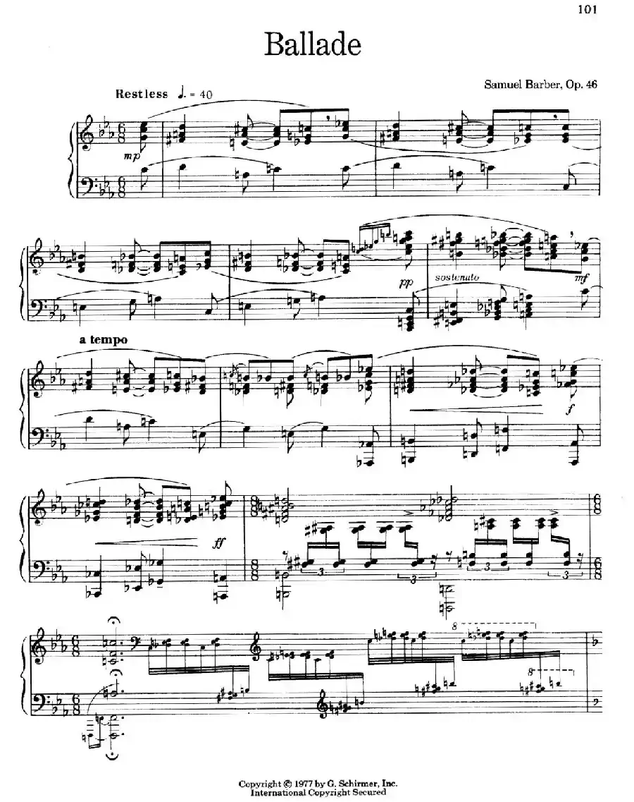 Ballade Op.46（叙事曲）