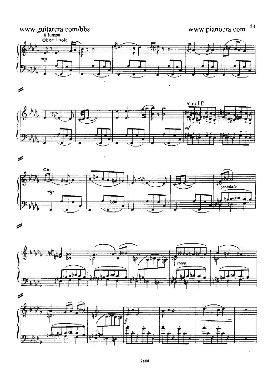 Piano Concerto in D-flat Major Op.37（降D大调钢琴协奏曲·Ⅰ·双钢琴）