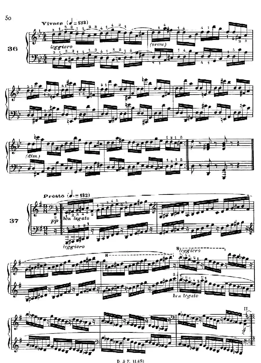 51 Exercises, WoO 6(51首钢琴练习 31—37)