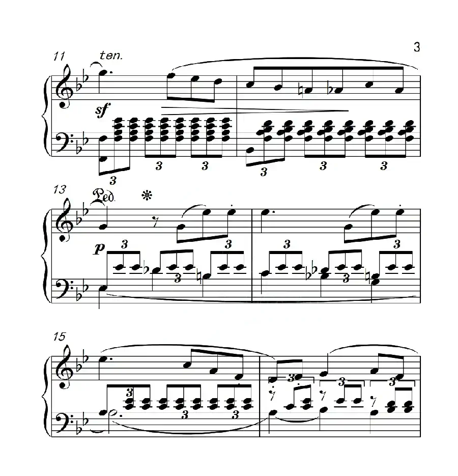 第六级 浮云(中国音乐学院钢琴考级作品1~6级)