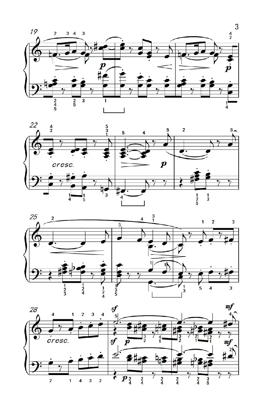 第六级 1.小精灵舞曲（中央音乐学院 钢琴（业余）考级教程 4-6级）