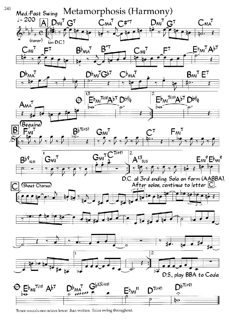 Metamorphosis(爵士钢琴曲)