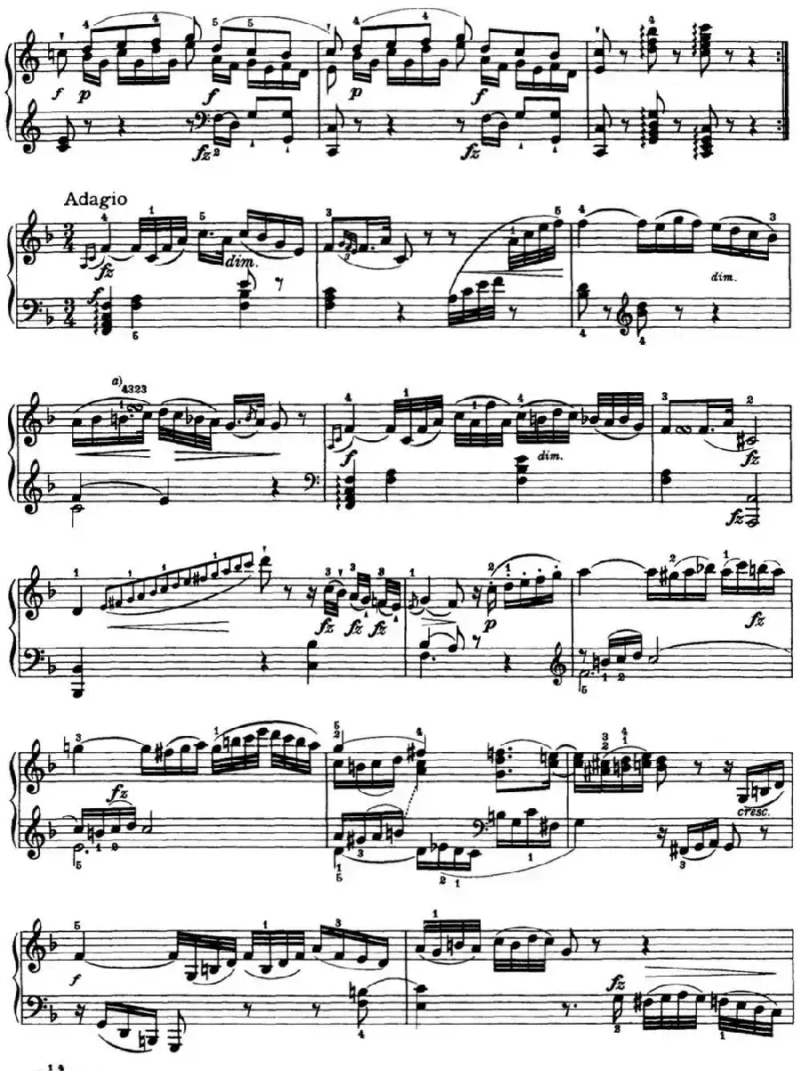 海顿 钢琴奏鸣曲 Hob XVI 50 in C major