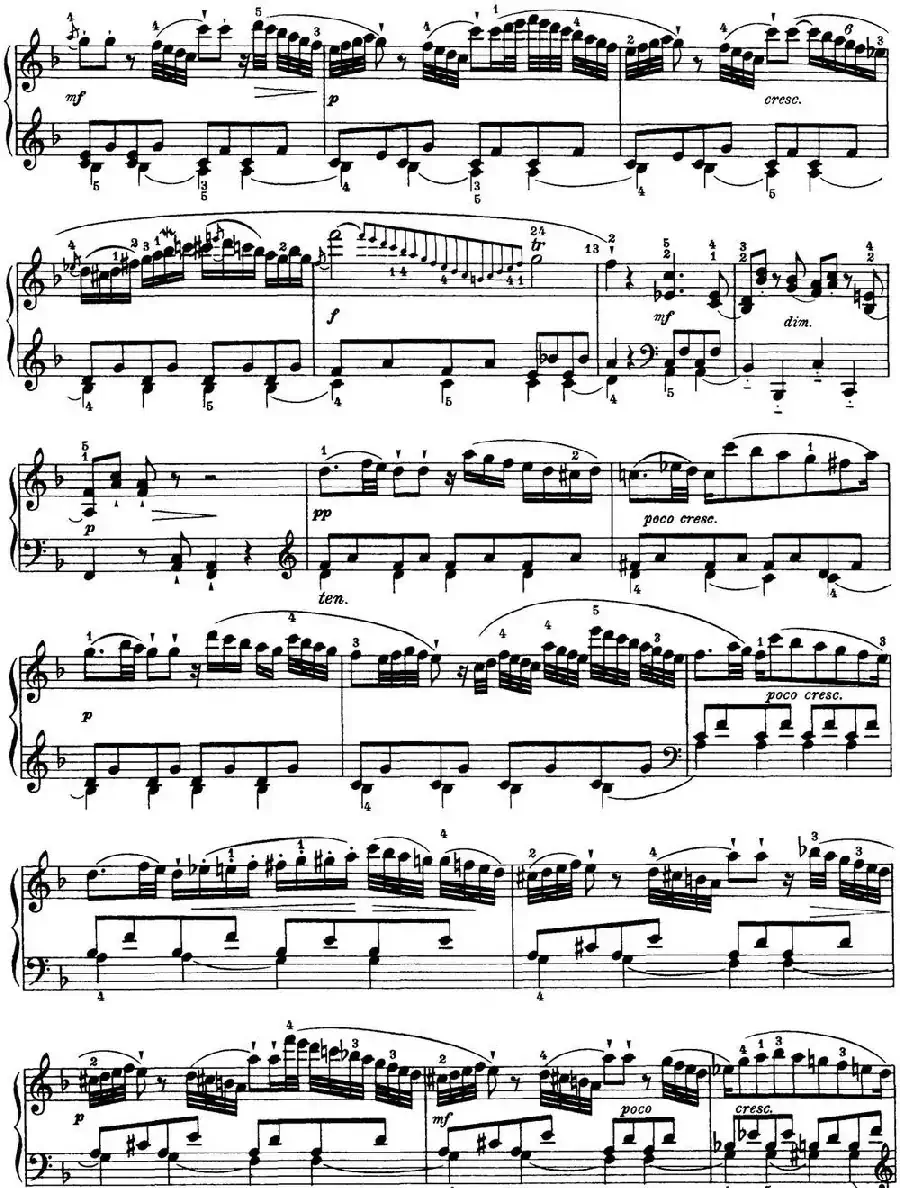 海顿 钢琴奏鸣曲 Hob XVI 24 in D major