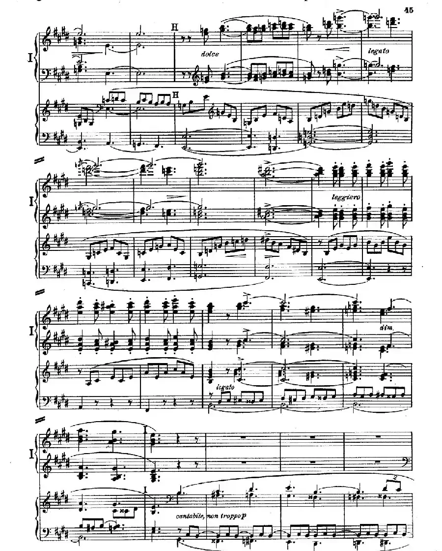 Piano Concerto in E Major Op.59（E大调钢琴协奏曲·双钢琴·第三乐章）