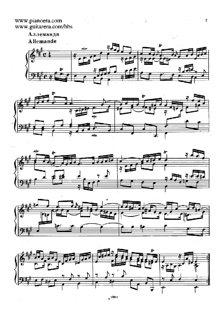 Suite No.1 in A Major HWV 426（A大调第一组曲）