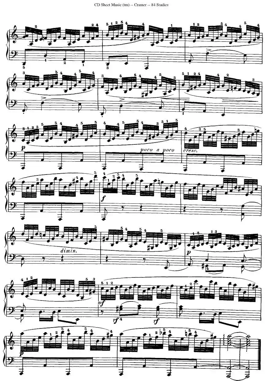 Cramer - 84 exercices（46—50）（克拉莫84首钢琴练习曲）