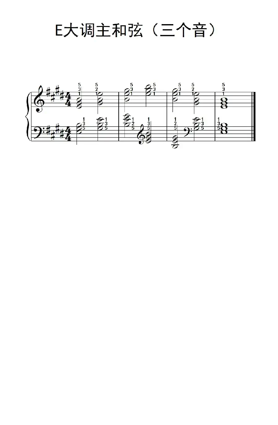 E大调主和弦(三个音)(孩子们的钢琴音阶、和弦与琶音 2)