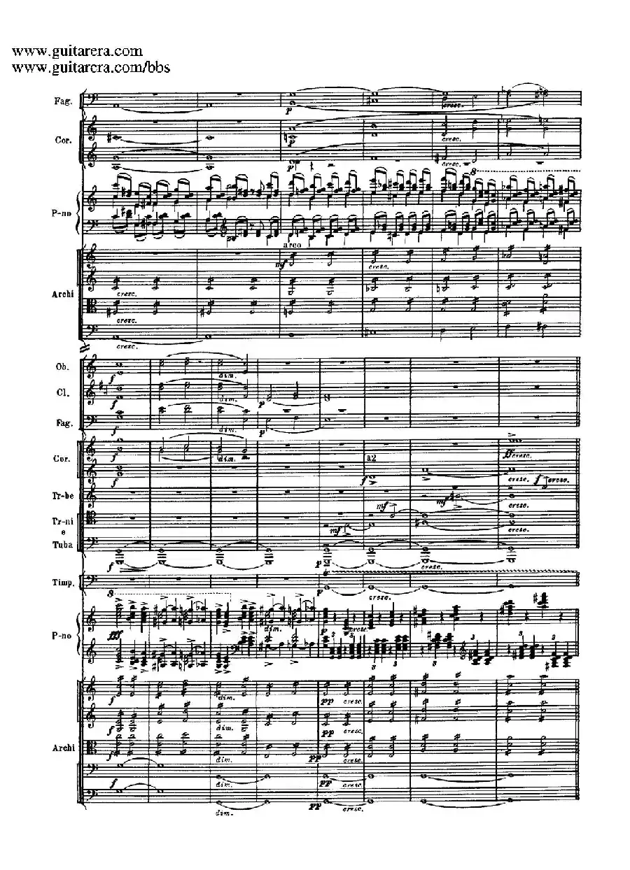 c小调第二钢琴协奏曲 Op.18（第三乐章总谱P25——37）