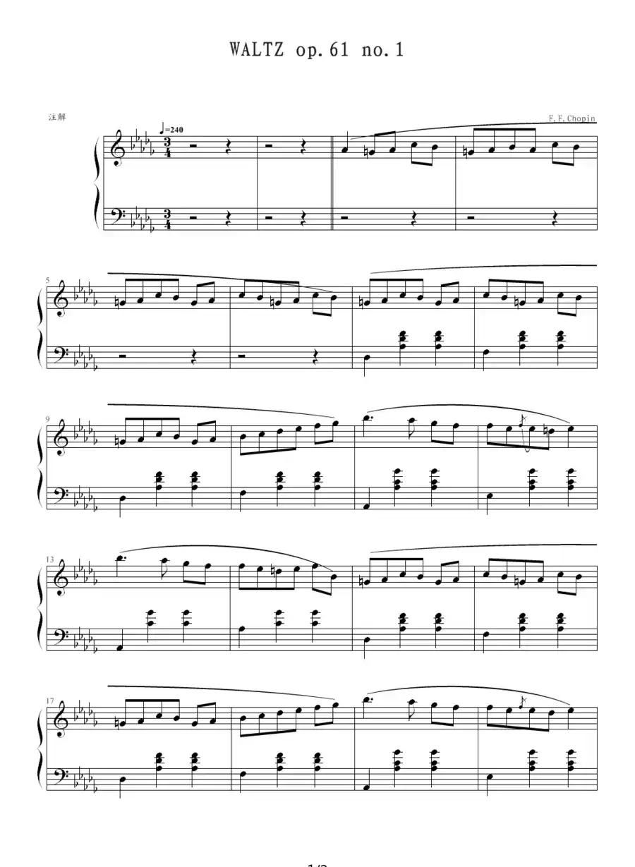 WALTZ op.61 no.1
