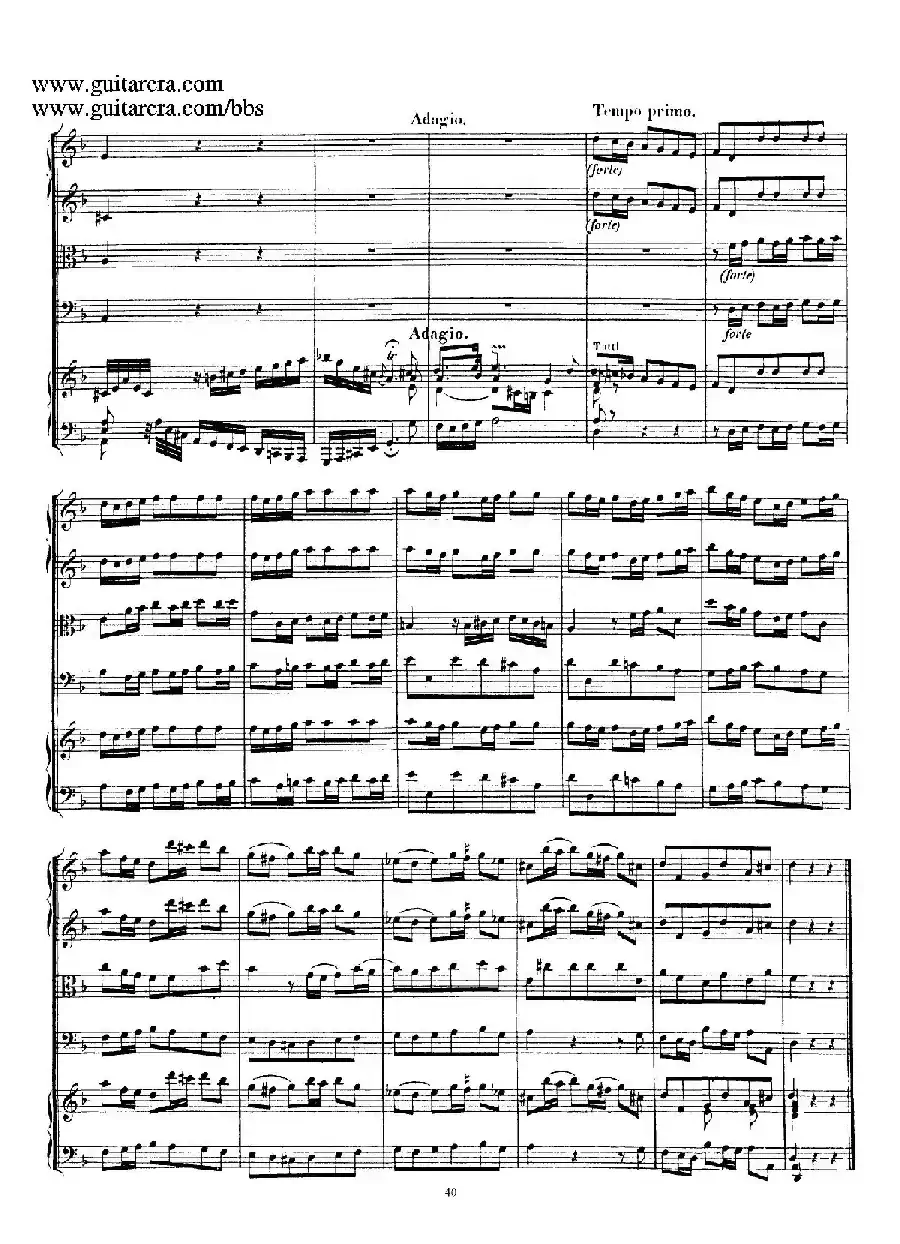 d小调第一号古钢琴协奏曲 BWV 1052（总谱）
