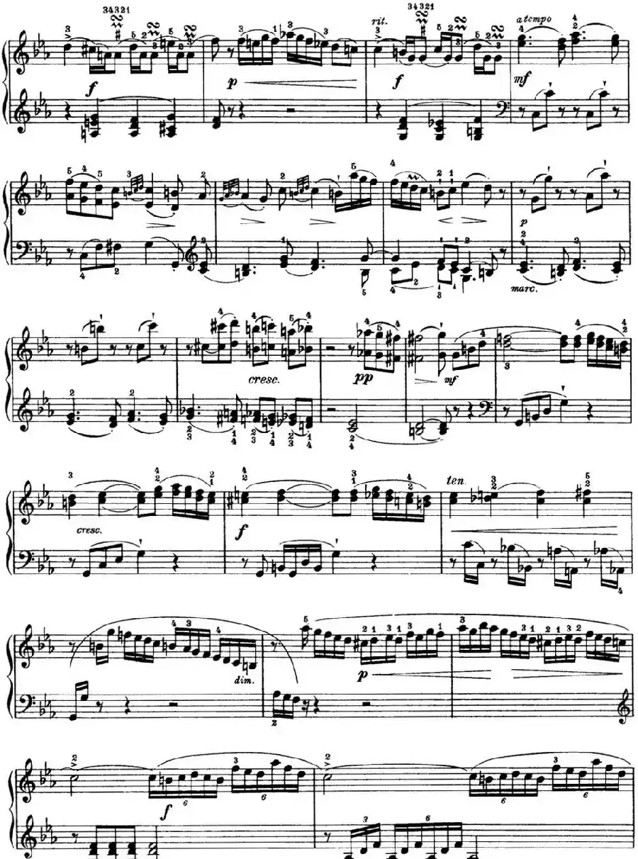 海顿 钢琴奏鸣曲 Hob XVI 20 in C minor