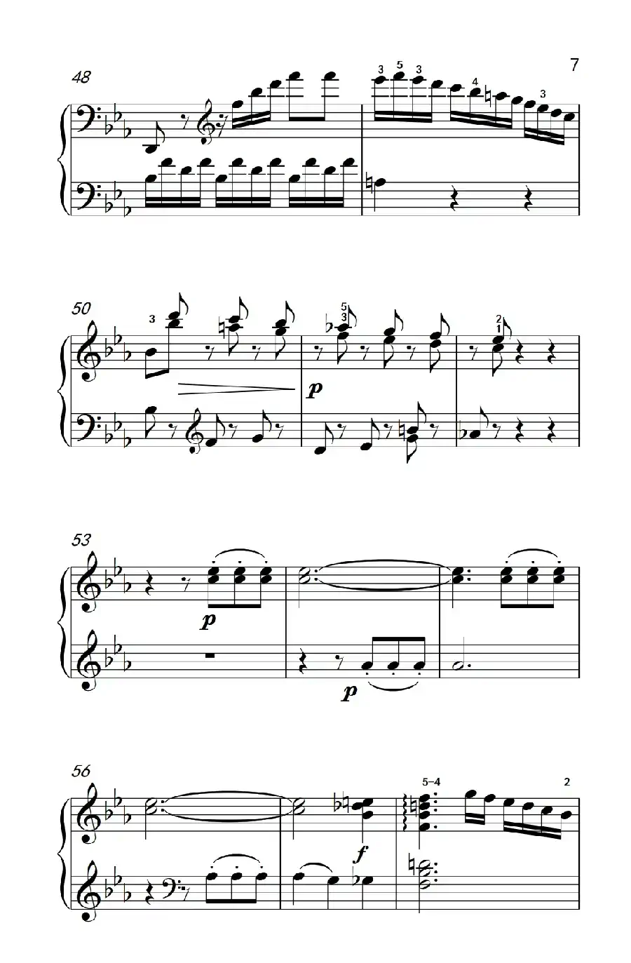 第八级2.♭E大调奏鸣曲 第一乐章 Hob.XVI 49（中央音乐学院 钢琴（业余）考级教程 7-9级）