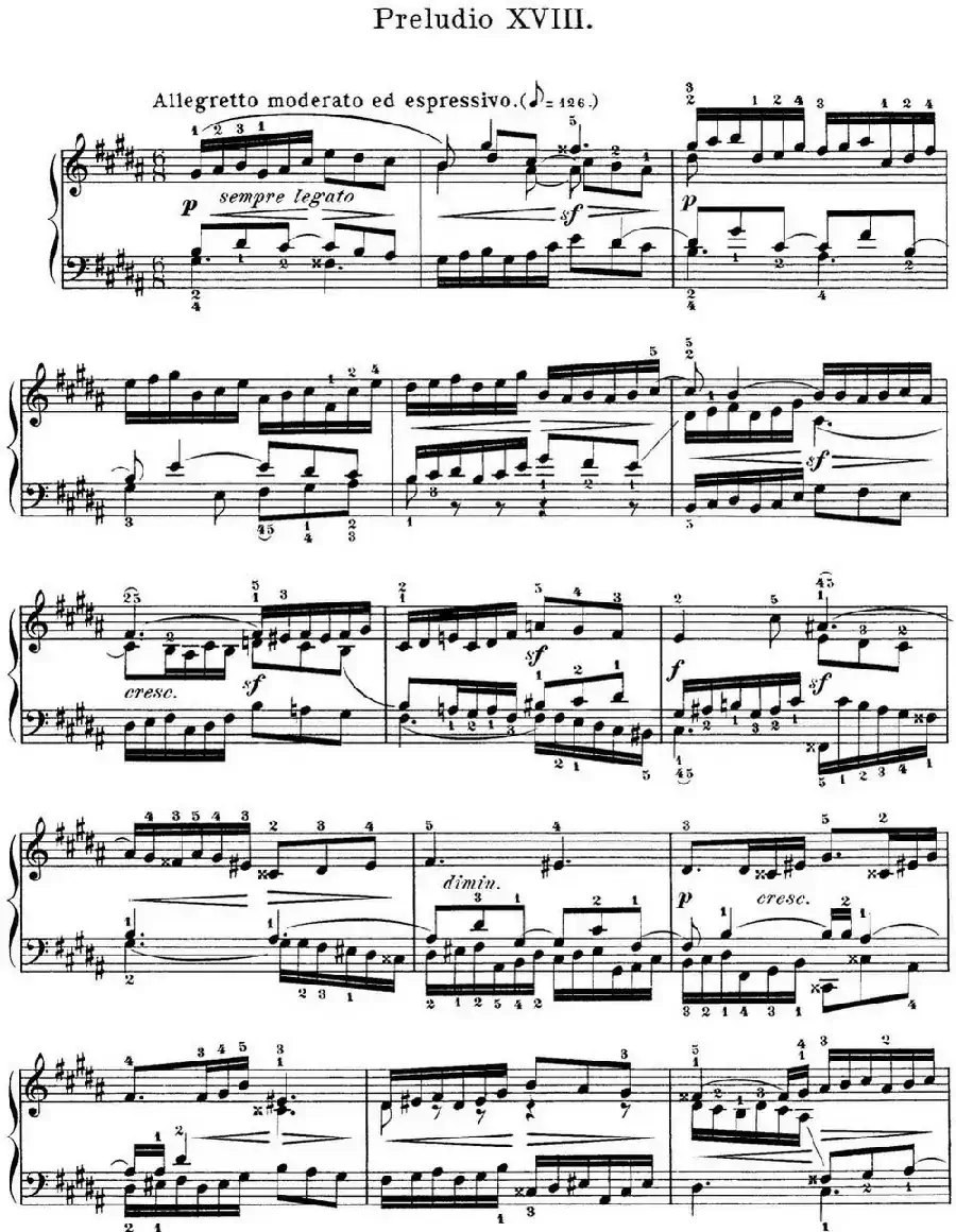 巴赫《平均律钢琴曲集·第一卷》之前奏曲（NO.18）