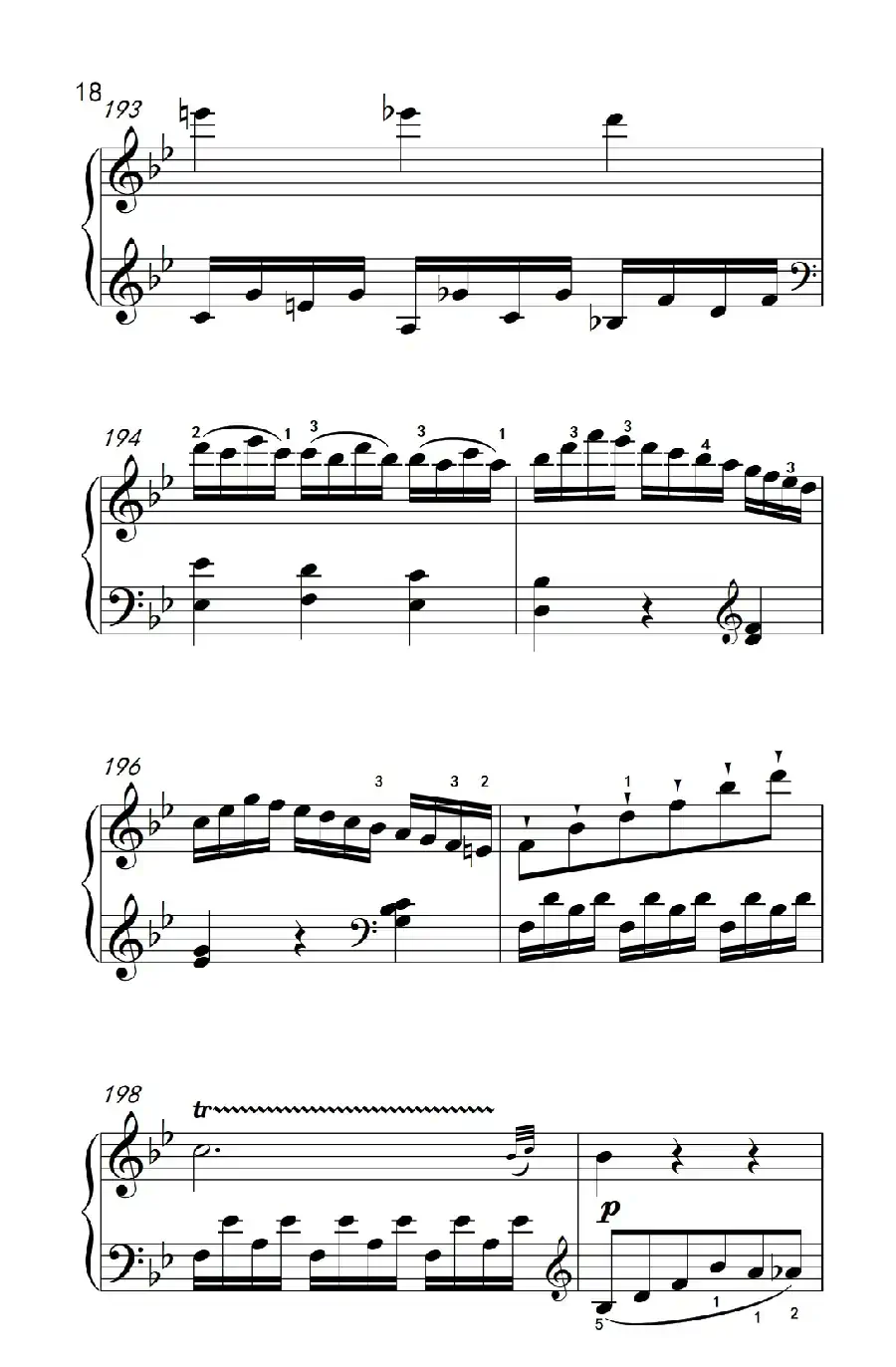 第七级1.♭B大调奏鸣曲 第一乐章 K.570(中央音乐学院 钢琴(业余)考级教程 7-9级)